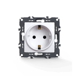 PRIME ΠΡΙΖΑ ΣΟΥΚΟ ΑΣΦΑΛΕΙΑΣ 1x2P+E 16A 250VAC IP20  ΛΕΥΚΗ ACA – 1000116001