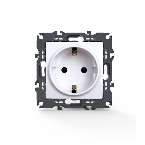 PRIME ΠΡΙΖΑ ΣΟΥΚΟ ΑΣΦΑΛΕΙΑΣ 1x2P+E 16A 250VAC IP20  ΛΕΥΚΗ ACA – 1000116001