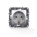 PRIME ΠΡΙΖΑ ΣΟΥΚΟ ΑΣΦΑΛΕΙΑΣ 1x2P+E 16A 250VAC IP20 MAT ΑΛΟΥΜΙΝΙΟ ACA – 1000116003