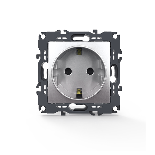 PRIME ΠΡΙΖΑ ΣΟΥΚΟ ΑΣΦΑΛΕΙΑΣ 1x2P+E 16A 250VAC IP20 MAT ΑΛΟΥΜΙΝΙΟ ACA – 1000116003