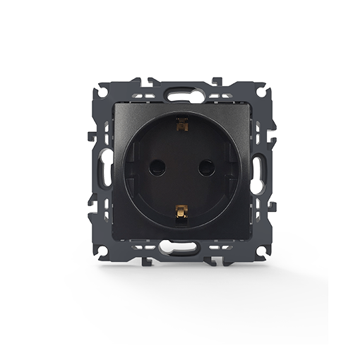 PRIME ΠΡΙΖΑ ΣΟΥΚΟ ΑΣΦΑΛΕΙΑΣ 1x2P+E 16A 250VAC IP20 MAT ΑΝΘΡΑΚΙ ACA – 1000116005