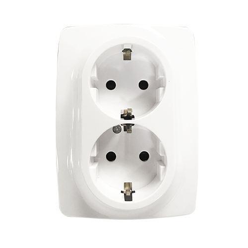 PRIME ΠΡΙΖΑ ΣΟΥΚΟ ΑΣΦΑΛΕΙΑΣ 2x2P+E 16A 250VAC IP20  ΛΕΥΚΗ ACA – 1000116201