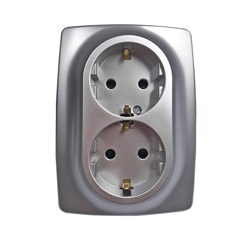 PRIME ΠΡΙΖΑ ΣΟΥΚΟ ΑΣΦΑΛΕΙΑΣ 2x2P+E 16A 250VAC IP20 MAT ΑΛΟΥΜΙΝΙΟ ACA – 1000116203