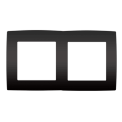 PRIME ΠΛΑΙΣΙΟ 2 ΘΕΣΕΩΝ IP20 MAT ΑΝΘΡΑΚΙ ACA – 1000119105