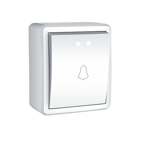 MURATA ΜΠΟΥΤΟΝ ΚΟΥΔΟΥΝΙΟΥ & LED ΛΥΧΝΙΑ (12VAC) ΕΠΙΤΟΙΧΟ ΜΕ ΒΙΔΑ 1P 10A 250VAC IP20 ΛΕΥΚΟ ACA – 1000222101