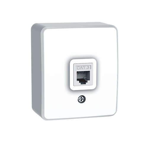 MURATA ΠΡΙΖΑ TΗΛΕΦΩΝΟΥ ΕΠΙΤΟΙΧΗ 1xRJ11 CAT3 IP20 ΛΕΥΚΗ ACA – 1000223001