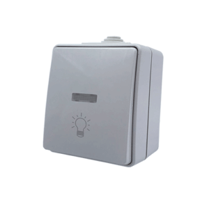 ARMY ΜΠΟΥΤΟΝ ΚΛΙΜΑΚΟΣΤΑΣΙΟΥ & LED ΛΥΧΝΙΑ ΕΠΙΤΟΙΧΟ ΣΤΕΓΑΝΟ ΜΕ ΒΙΔΑ 1P 10A 250VAC IP55 ΑΠΑΛΟ ΓΚΡΙ ACA – 1000432006