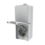ARMY ΔΙΑΚ. Α/Ρ 1P 10AX 250VAC & ΠΡΙΖΑ ΣΟΥΚΟ ΑΣΦΑΛ 1x2P+E 16A 250VAC IP55 ΕΠΙΤΟΙΧ ΚΑΘ ΣΤΕΓΑΝ ΓΚΡΙ ACA – 1000438206