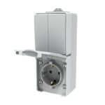 ARMY ΔΙΑΚ. Κ/Μ 1+1P 10AX 250VAC & ΠΡΙΖΑ ΣΟΥΚΟ ΑΣΦΑΛ. 1x2P+E 16A 250VAC IP55 ΕΠΙΤ. ΚΑΘΕΤ ΣΤΕΓΑΝ ΓΚΡΙ ACA – 1000438306