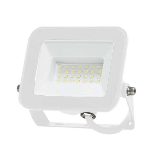 Προβολέας LED Samsung chip 30W ψυχρό λευκό 6500K με λευκό σώμα V-TAC – 10025