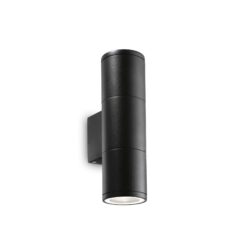 IDEAL LUX Απλίκα Τοίχου Βεράντας GUN 2xGU10 IP44 Μαύρου Χρώματος – 100395