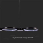 Κρεμαστό φωτιστικό LED 38W 4000K Μαύρου Χρώματος V-TAC – 10043