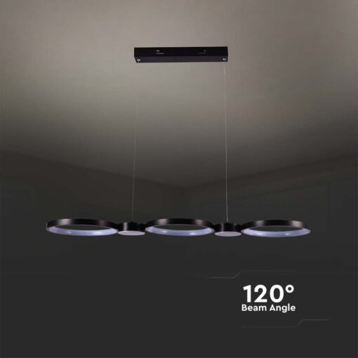 Κρεμαστό φωτιστικό LED 38W 4000K Μαύρου Χρώματος V-TAC – 10043