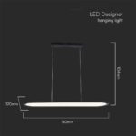 Κρεμαστό φωτιστικό LED 24W 4000K Μαύρου Χρώματος V-TAC – 10045