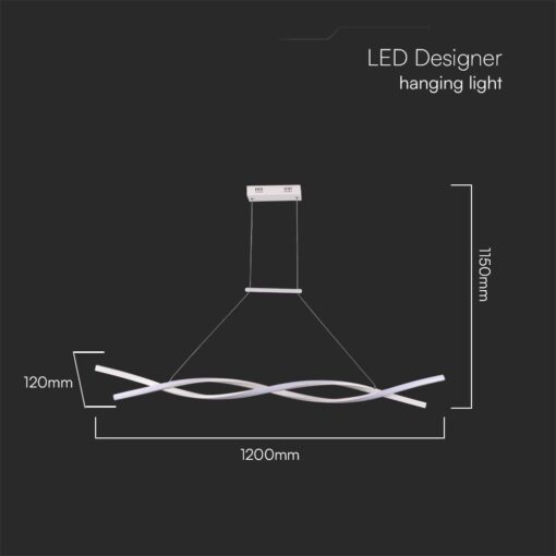 Κρεμαστό φωτιστικό LED 30W 3000K Λευκού Χρώματος V-TAC – 10050