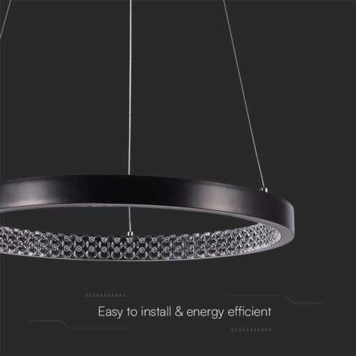 Kρεμαστό φωτιστικό Designer LED 19W 4000K Μαύρου Χρώματος V-TAC – 10051