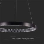Kρεμαστό φωτιστικό Designer LED 19W 3000K Μαύρου Χρώματος V-TAC – 10052
