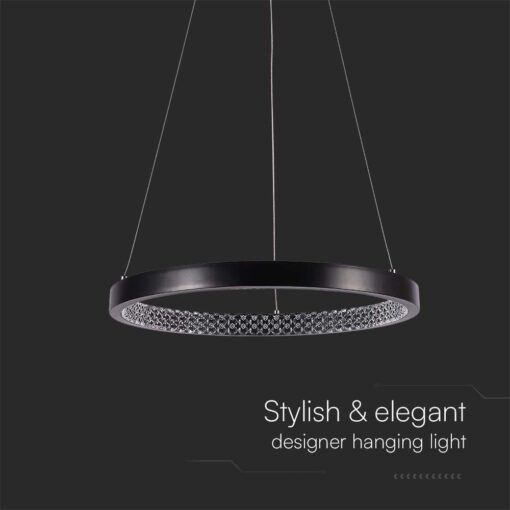 Kρεμαστό φωτιστικό Designer LED 19W 3000K Μαύρου Χρώματος V-TAC – 10052