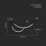 Κρεμαστό φωτιστικό LED 20W 4000K Μαύρου Χρώματος V-TAC – 10057