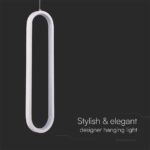 Kρεμαστό φωτιστικό Designer LED 13W 3000K Λευκού Χρώματος V-TAC – 10074