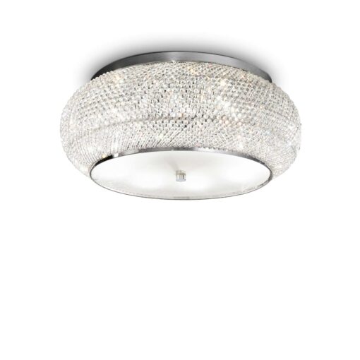 IDEAL LUX Φωτιστικό Οροφής PASHA 10xE14 Χρωμίου – 100746