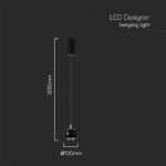 Kρεμαστό φωτιστικό LED 9W 4000K Μαύρου Χρώματος V-TAC – 10077