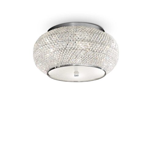 IDEAL LUX Φωτιστικό Οροφής PASHA 6xE14 Χρωμίου – 100784