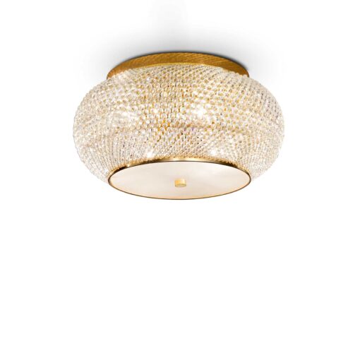 IDEAL LUX Φωτιστικός Οροφής PASHA 6xE14 Χρυσού Χρώματος – 100807