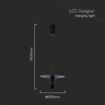 Κρεμαστό φωτιστικό LED 9W 4000K Μαύρου Χρώματος V-TAC – 10083