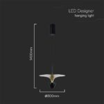 Κρεμαστό φωτιστικό LED 9W 4000K Μαύρου Χρώματος V-TAC – 10085