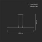 Κρεμαστό φωτιστικό LED 19W 4000K Μαύρου Χρώματος V-TAC – 10088