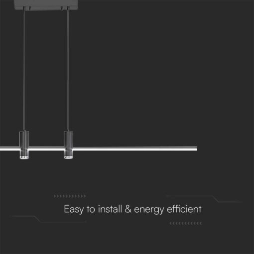 Κρεμαστό φωτιστικό LED 19W 4000K Μαύρου Χρώματος V-TAC – 10088