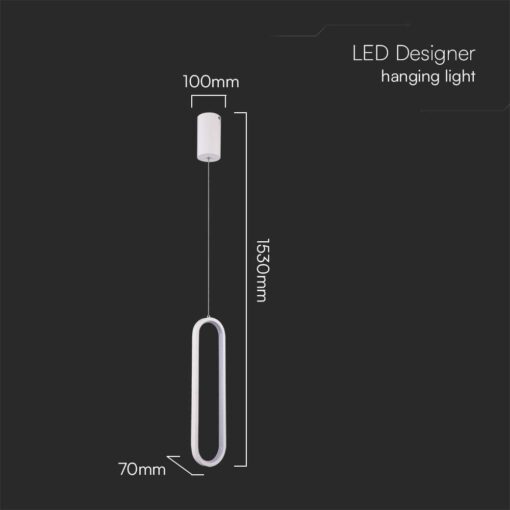 Κρεμαστό φωτιστικό LED 13W 4000K Λευκού Χρώματος V-TAC – 10091