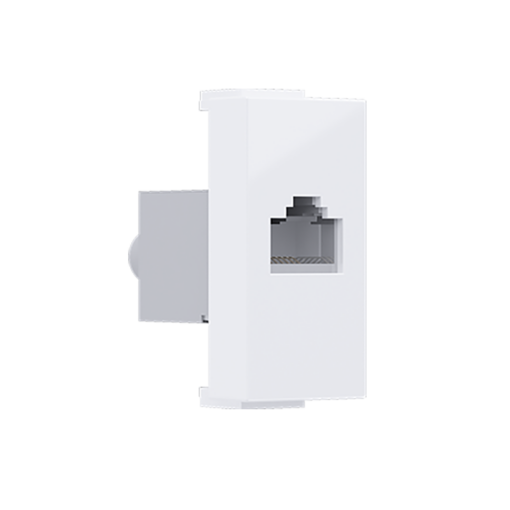 ^ MODYS ΠΡΙΖΑ ΔΙΚΤΥΟΥ ΛΕΥΚΗ 1 ΣΤ. RJ45 CAT.6 ΜΕ ΘΩΡΑΚΙΣΗ IP20 ACA – 10101312433