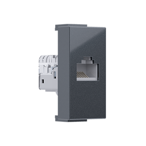 ^ MODYS ΠΡΙΖΑ ΔΙΚΤΥΟΥ ΑΝΘΡΑΚΙ  1 ΣΤ. RJ45 CAT.5E ΧΩΡΙΣ ΘΩΡΑΚΙΣΗ IP20 ACA – 10101312451