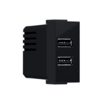 ^ MODYS ΠΡΙΖΑ ΤΡΟΦΟΔΟΣΙΑΣ USB 1 ΣΤ. 2xUSB ΜΑΥΡΗ ΜΑΤ  5VDC 2X1.2A IP20 ACA – 10101412355