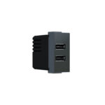 MODYS ΠΡΙΖΑ ΤΡΟΦΟΔΟΣΙΑΣ USB 1 ΣΤ. 2XUSB A+C ΑΝΘΡΑΚΙ 5VDC 3A IP20 ACA – 10101412363