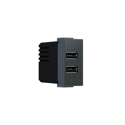 MODYS ΠΡΙΖΑ ΤΡΟΦΟΔΟΣΙΑΣ USB 1 ΣΤ. 2XUSB A+C ΑΝΘΡΑΚΙ 5VDC 3A IP20 ACA – 10101412363