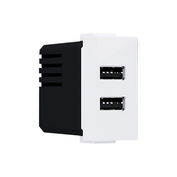 ^ MODYS ΠΡΙΖΑ ΤΡΟΦΟΔΟΣΙΑΣ USB 1 ΣΤ. 2xUSB ΛΕΥΚΗ 5VDC 2X1.2A IP20 ACA – 10101412821