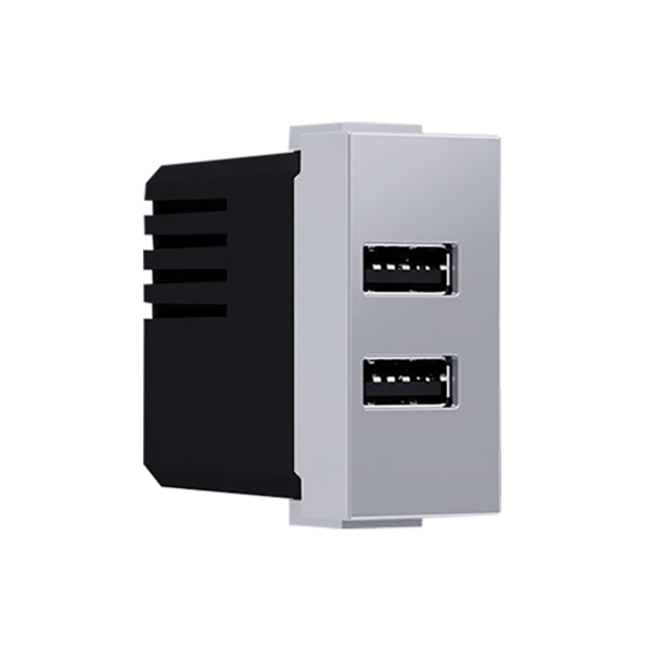 ^ MODYS ΠΡΙΖΑ ΤΡΟΦΟΔΟΣΙΑΣ USB 1 ΣΤ. 2xUSB ΑΣΗΜΙ 5VDC 2X1.2A IP20 ACA – 10101412825