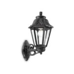 IDEAL LUX Απλίκα Τοίχου DAFNE 1xE27 IP55 Μαύρου Χρώματος – 101491