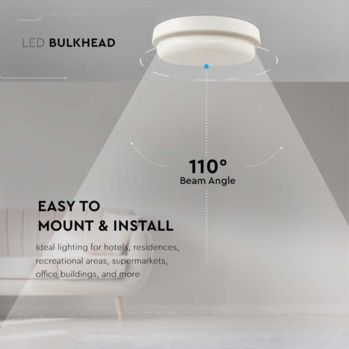 Πλαφονιέρα LED 18W 4000K Λευκού Χρώματος V-TAC – 10199