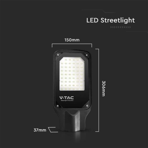 LED φωτιστικό δρόμου SMD 50W 4000Κ Μαύρου Χρώματος IP65 V-TAC – 10208