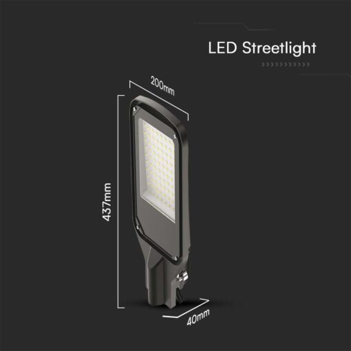 Φωτιστικό Δρόμου LED 100W 4000K IP65 Μαύρου Χρώματος V-TAC – 10210