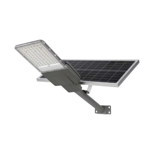 LED ηλιακό φωτιστικό δρόμου 60W φυσικό λευκό 4000K με γκρι σώμα για ιστό & τοίχο με τηλεχειριστήριο V-TAC – 10226