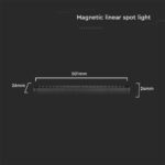 Μαγνητικό φωτιστικό ράγας ultra thin LED 48V 22W SMD 4000K Μαύρου Χρώματος V-TAC – 10239