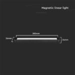 Μαγνητικό φωτιστικό ράγας ultra thin LED 48V 14W SMD 6400K Μαύρου Χρώματος V-TAC – 10244