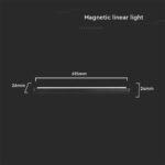 Μαγνητικό φωτιστικό ράγας ultra thin LED 48V 22W SMD 4000K Μαύρου Χρώματος V-TAC – 10248