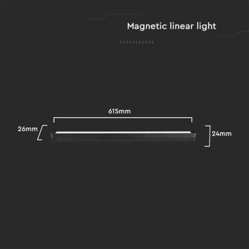 Μαγνητικό φωτιστικό ράγας ultra thin LED 48V 22W SMD 4000K Μαύρου Χρώματος V-TAC – 10248