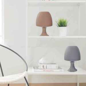 Επιτραπέζιο Φωτιστικό 1ΧΕ14 Πλαστικό Σκούρο Γκρι ACA DECOR – 1024SDGY